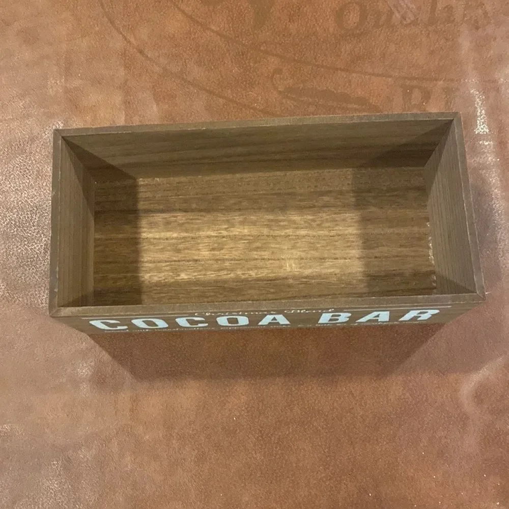 Target Christmas Holiday Cocoa Bar Crate Decor NWOT